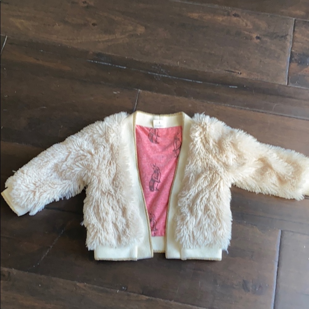 Faux fur toddler jacket